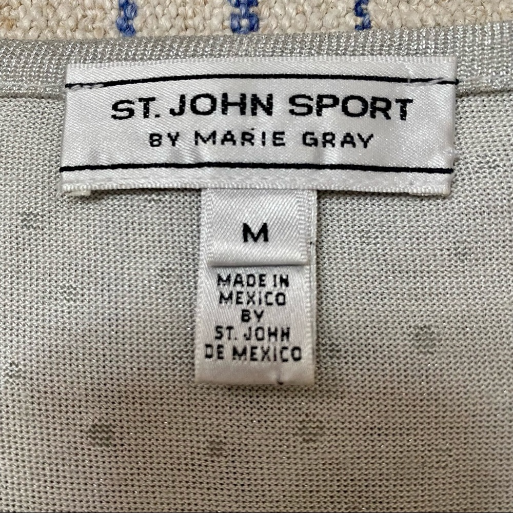 ST. JOHN Silvery Studded Top - Picture 2 of 8